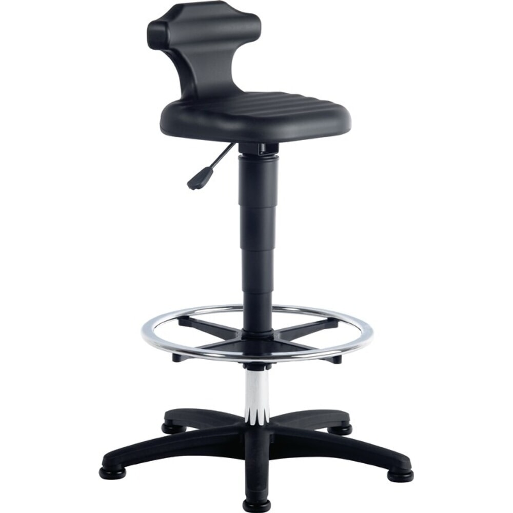 bimos Sitz-/Stehstuhl Flex, Sitzhöhenverstellung 510-780 mm, Integralschaum, mit Fussring