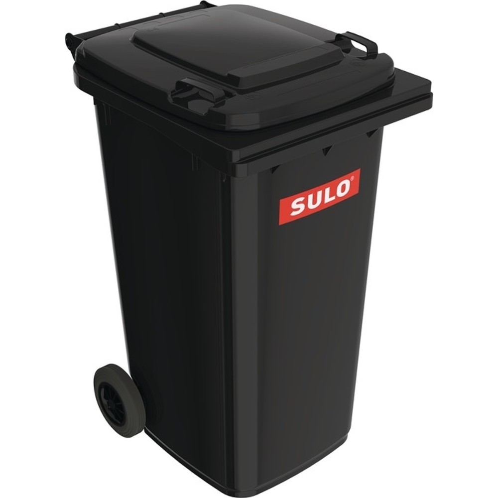 SULO Müllgrossbehälter, fahrbar, nach EN 840, 240 l HDPE anthrazitgrau