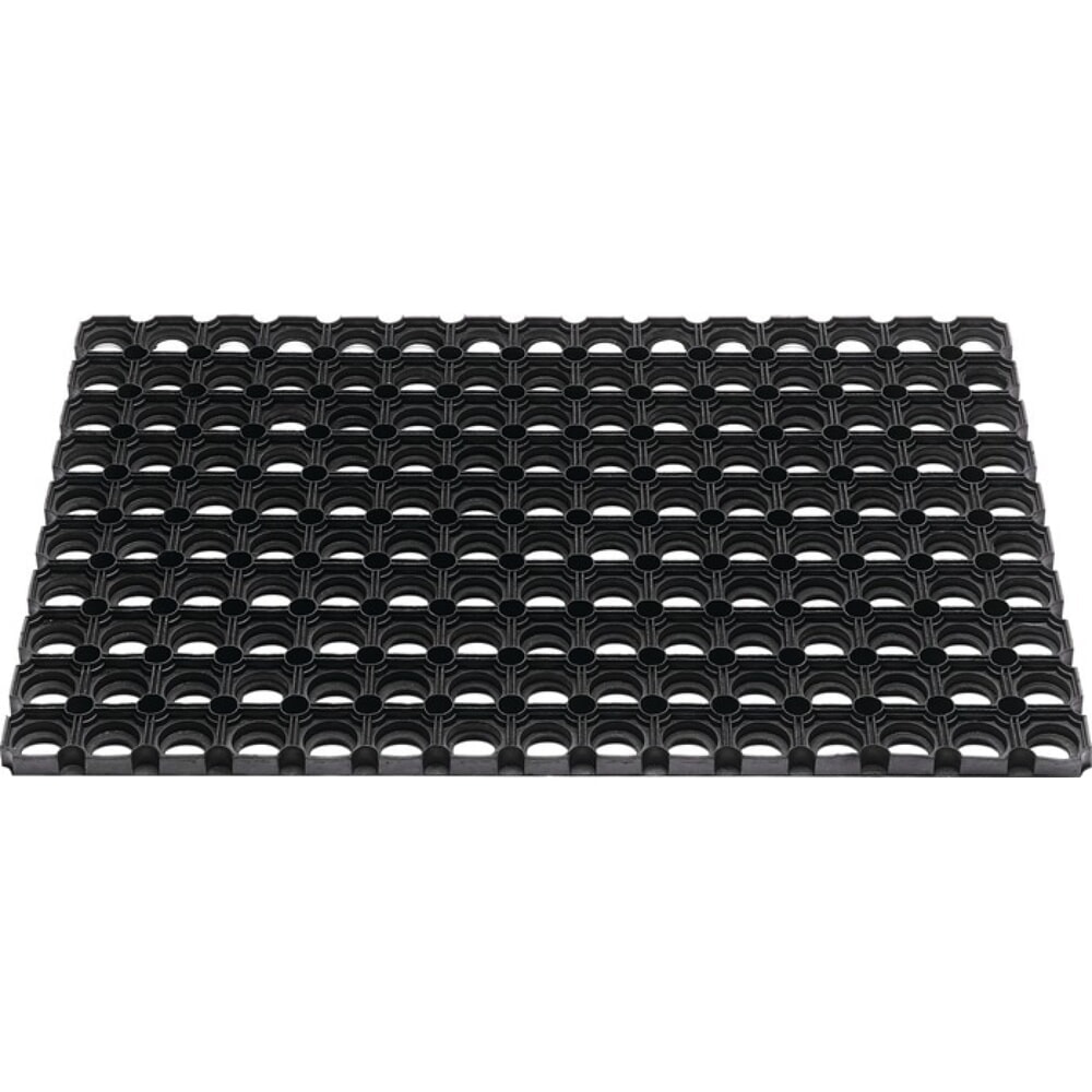 Fussmatte offene Ringe, L800xB1200xS22mm, schwarz Gummi