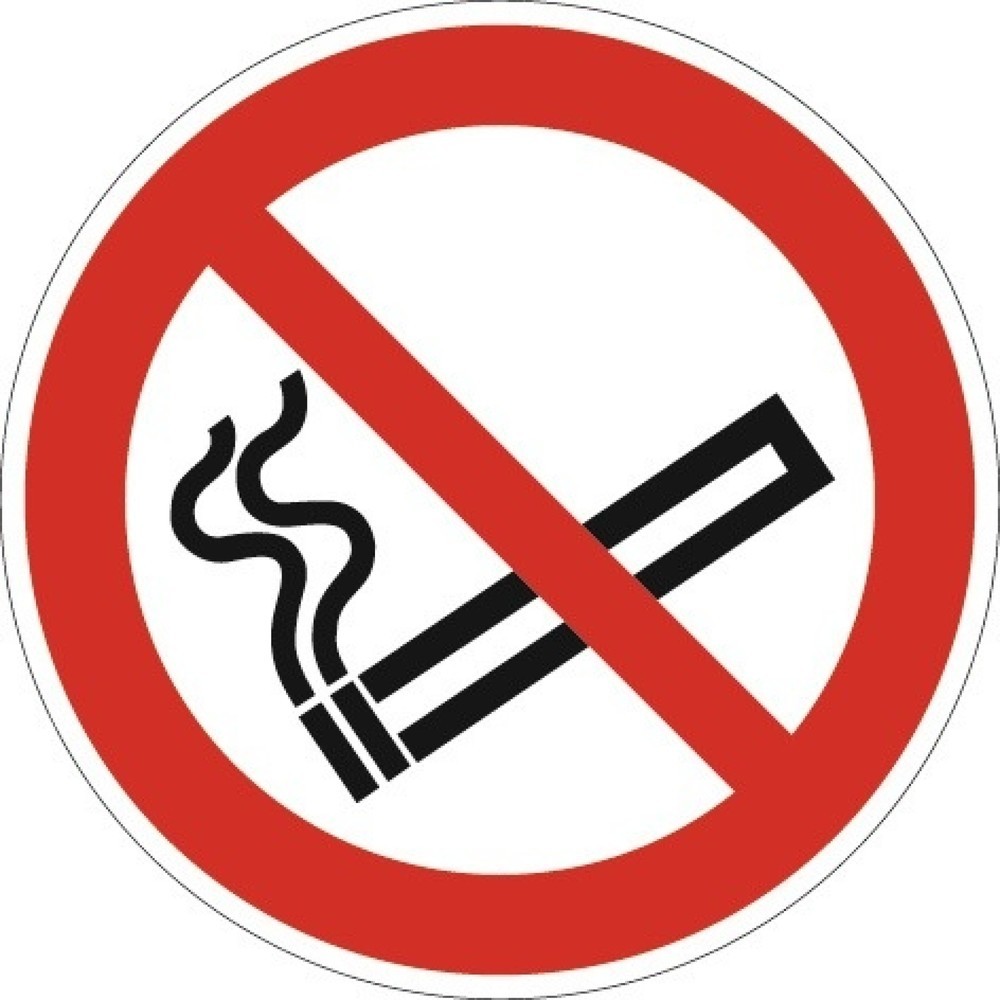 Verbotszeichen, Rauchen verboten, ASR A1.3/DIN EN ISO 7010, Kunststoff