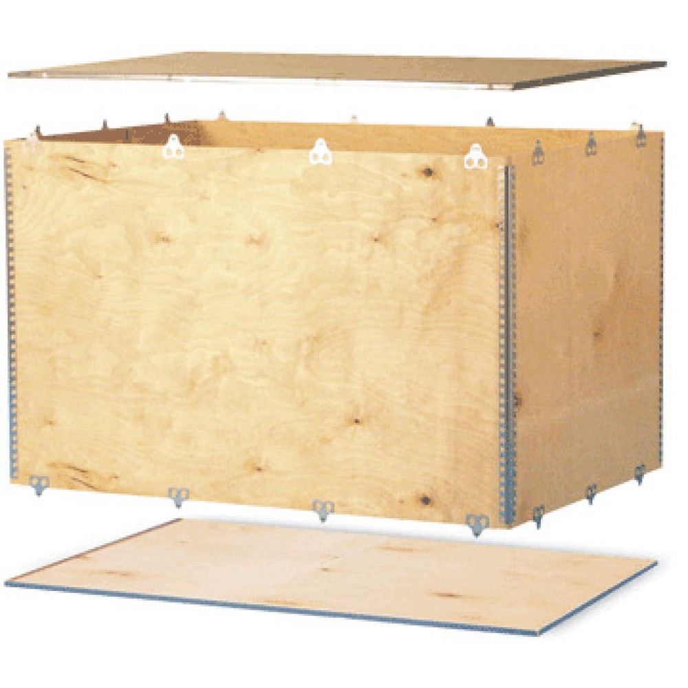 Holzfaltkiste, 3-teilig, LxBxH 380 x 280 x 250 mm