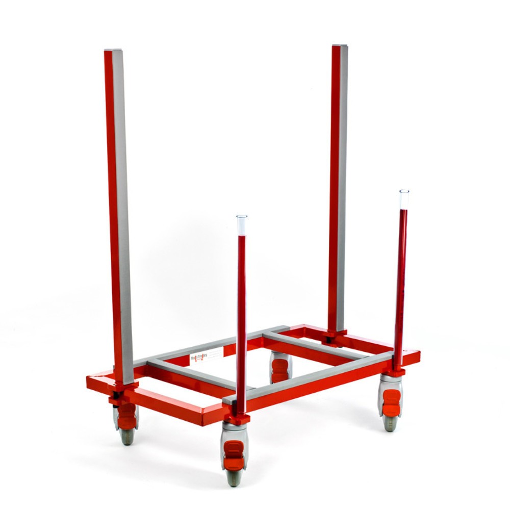 Multi-Trolley, TK 250 kg, LxB 780 x 420 mm, 2 feste u. 2 verstellbare Stangen