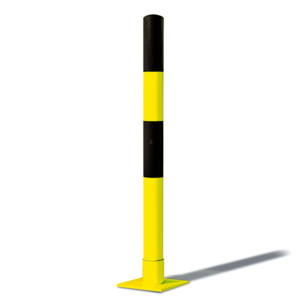 MORAVIA Sperrpfosten MORION-SWING, selbstaufrichtend, Rundrohr Ø 76 mm, zum Aufdübeln, schwarz/gelb