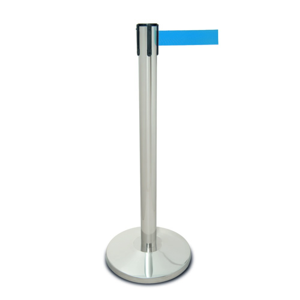 MORAVIA Gurtständer MORION aus Edelstahl, Gurtlänge 2,5 m, blau