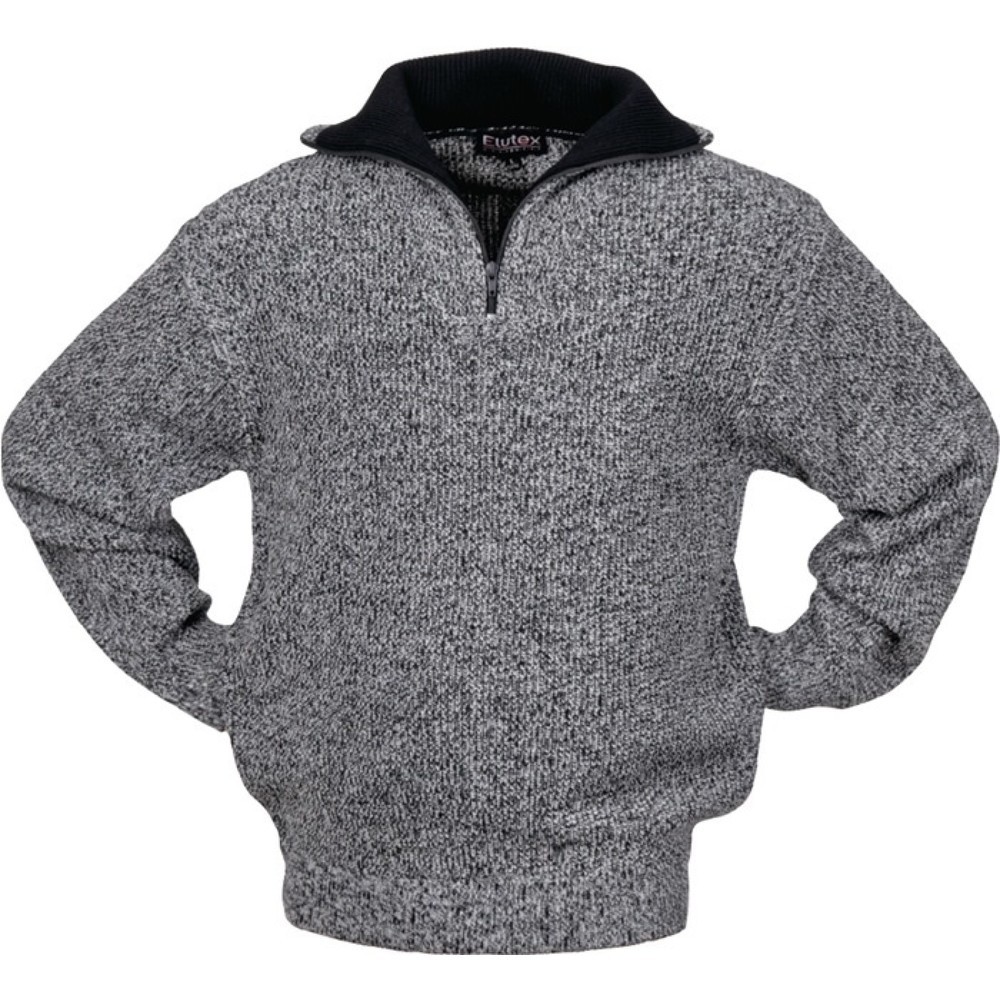 SCHEIBLER Pullover Gr.M schwarz/weiss-meliert