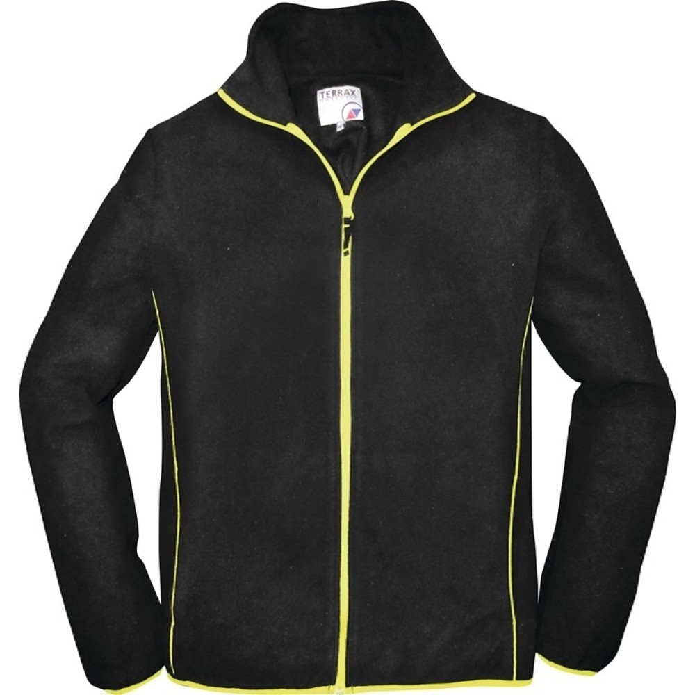 TERRAX Herren Fleecejacke Gr.XL schwarz/limette