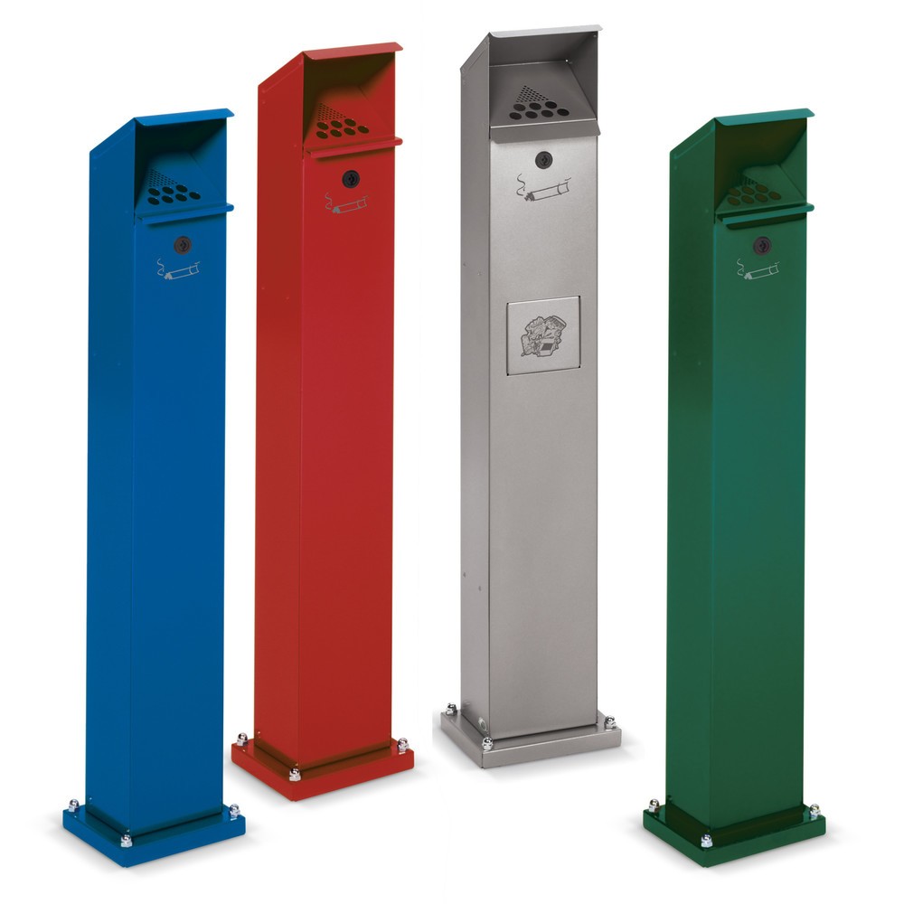 VAR® Standascher Säule, Kombimodell, 2 Inneneinsätze, silber