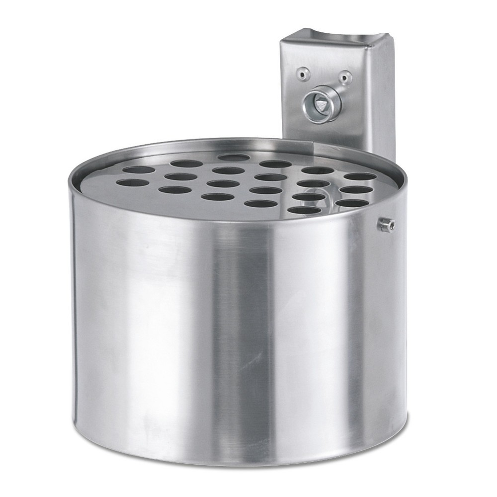 RENNER Wandascher rund, ohne Pfosten, Edelstahl, 4 Liter