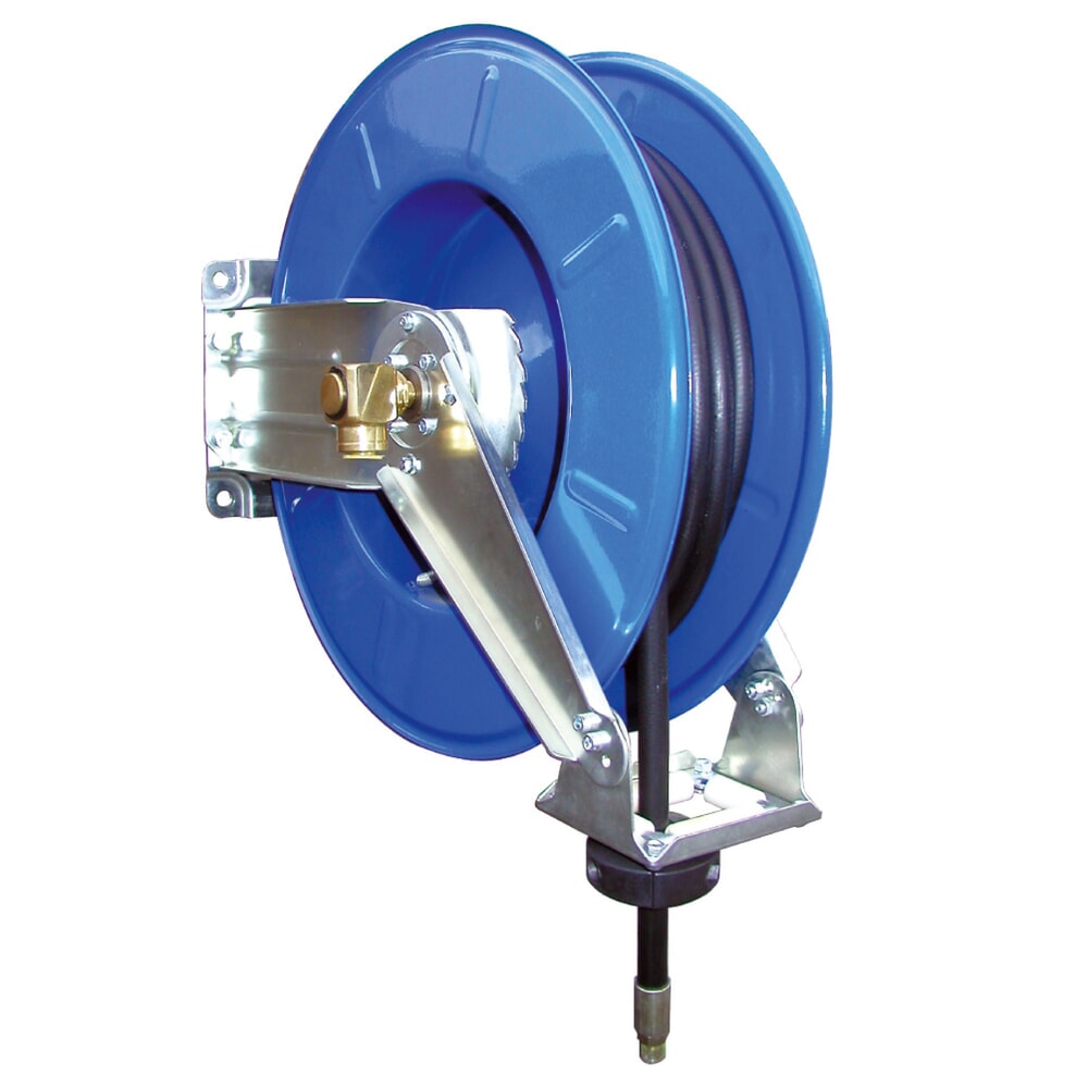 PLANETA Schlauchaufroller für Luft und Wasser bis 20 bar, Schlauchlänge 15 m, Gewinde 3/8"
