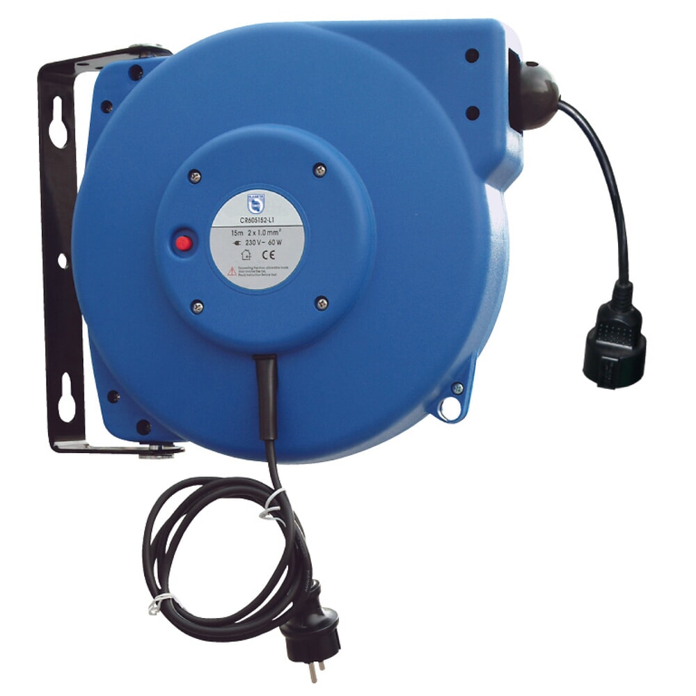 PLANETA Kabelaufroller mit und für Schuko-Stecker, Kabellänge 10 m