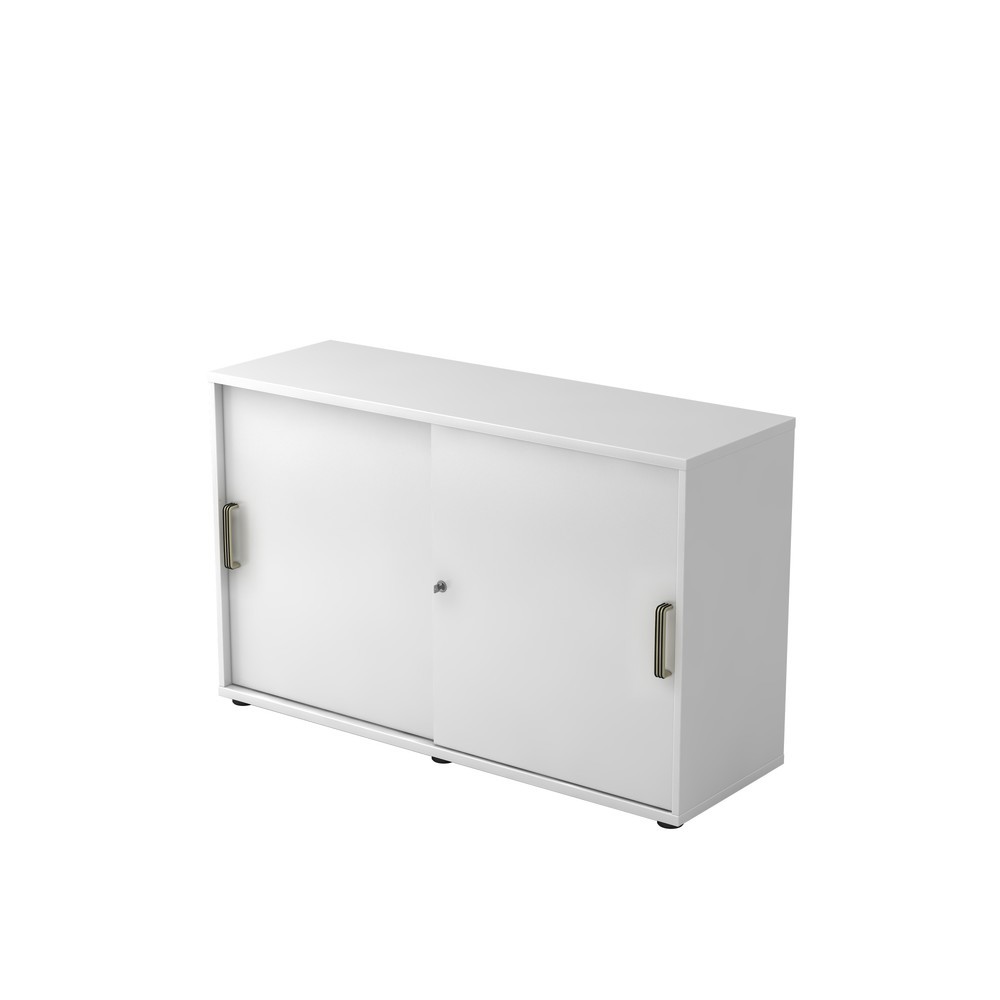 Hammerbacher Schiebetürschrank 2OH 120cm SG Weiss/Weiss