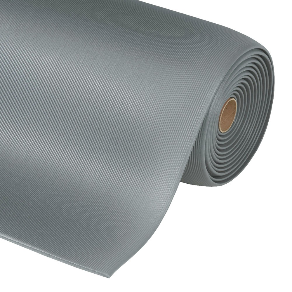NoTrax Anti-Ermüdungsmatte, PVC/Vinylschaum, gerillt, lfm x 910 mm, grau