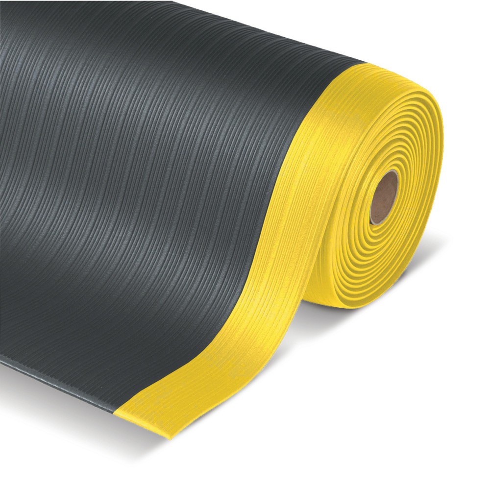 NoTrax Anti-Ermüdungsmatte Premium, Vinylschaum, BxL 600 x 910 mm, schwarz/gelb