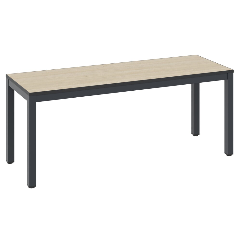 C+P Umkleidesitzbank Basic Plus, Länge 1.000 mm, schwarzgrau/Eiche Sereno