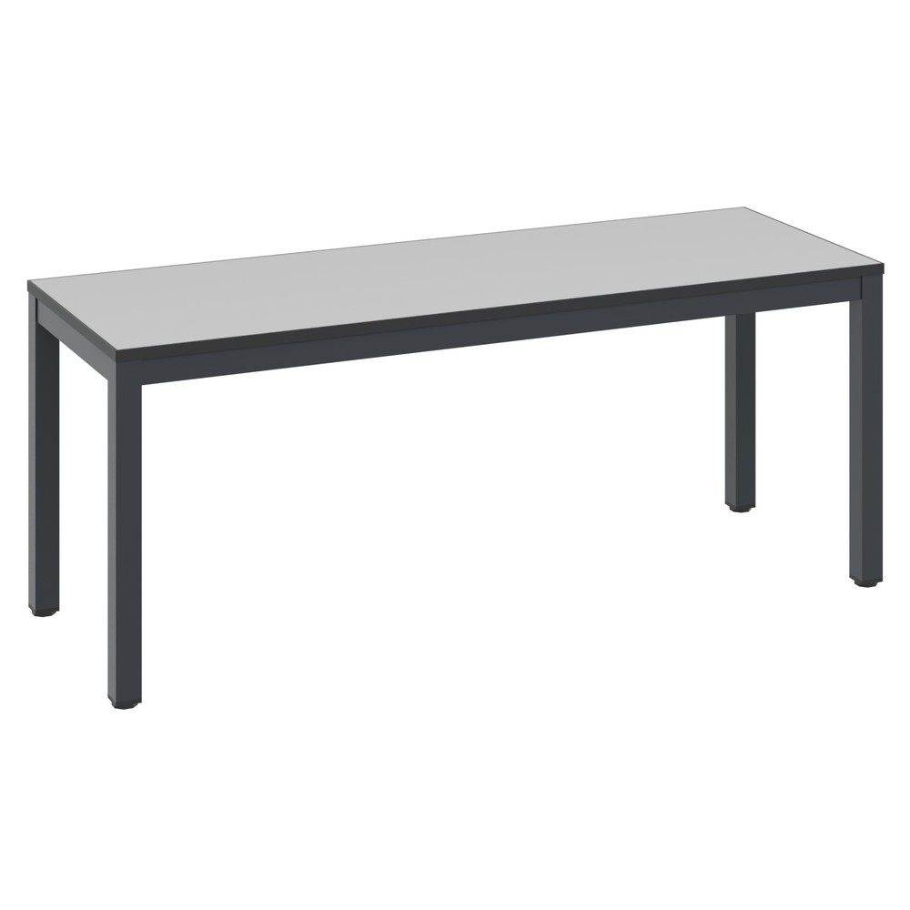 C+P Umkleidesitzbank Basic Plus, Länge 1.000 mm, schwarzgrau/silbergrau