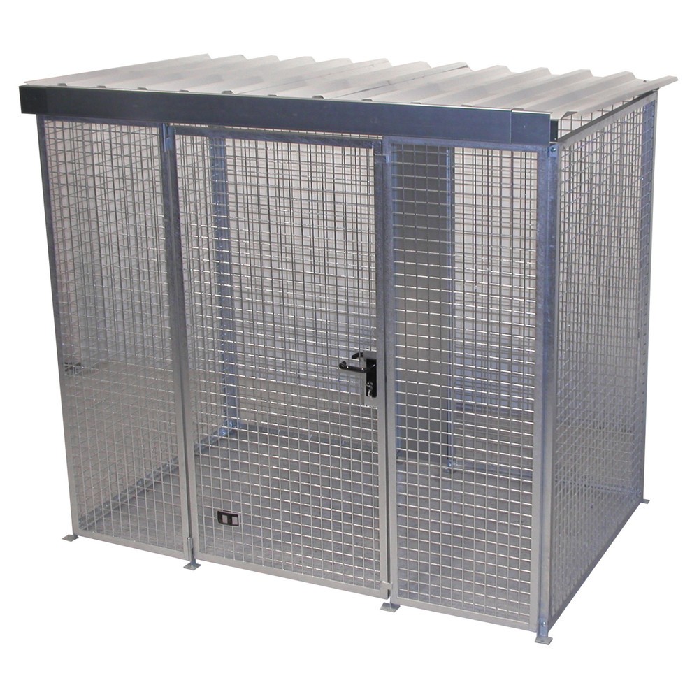Bauer® Gasflaschen-Container, mit Dach, 1-türig, 60 Flaschen