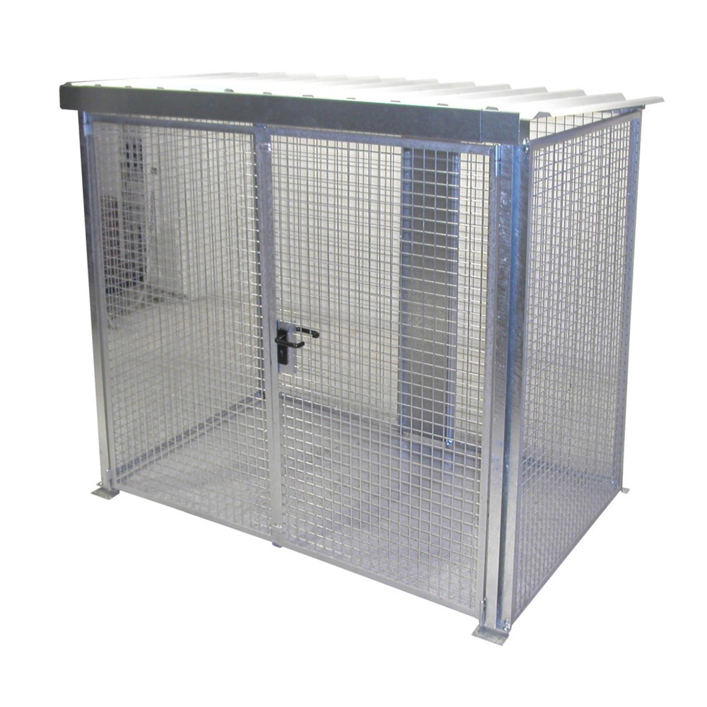 Bauer® Gasflaschen-Container, mit Dach, Doppelflügeltür, 60 Flaschen
