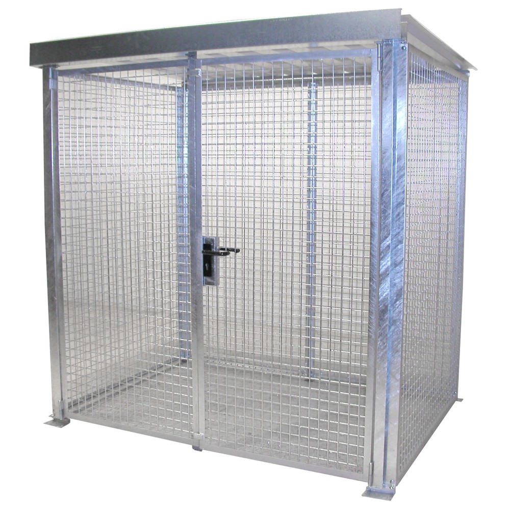 Bauer® Gasflaschen-Container, mit Dach, Doppelflügeltür, 48 Flaschen