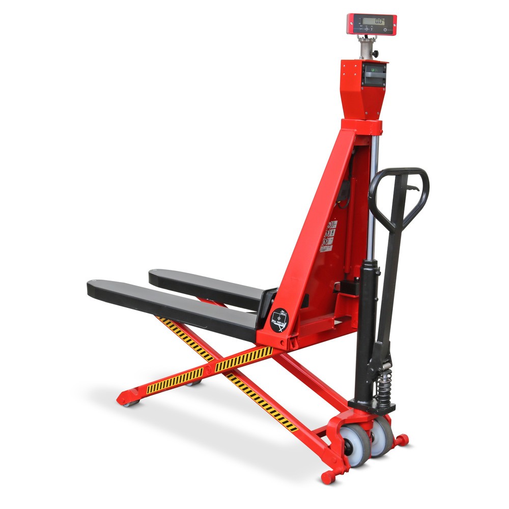 C-Ware Wiege-Scherenhubwagen, handhydraulisch, TK 1.000 kg, GL 1.200 mm, Polyurethan, ohne Optionen