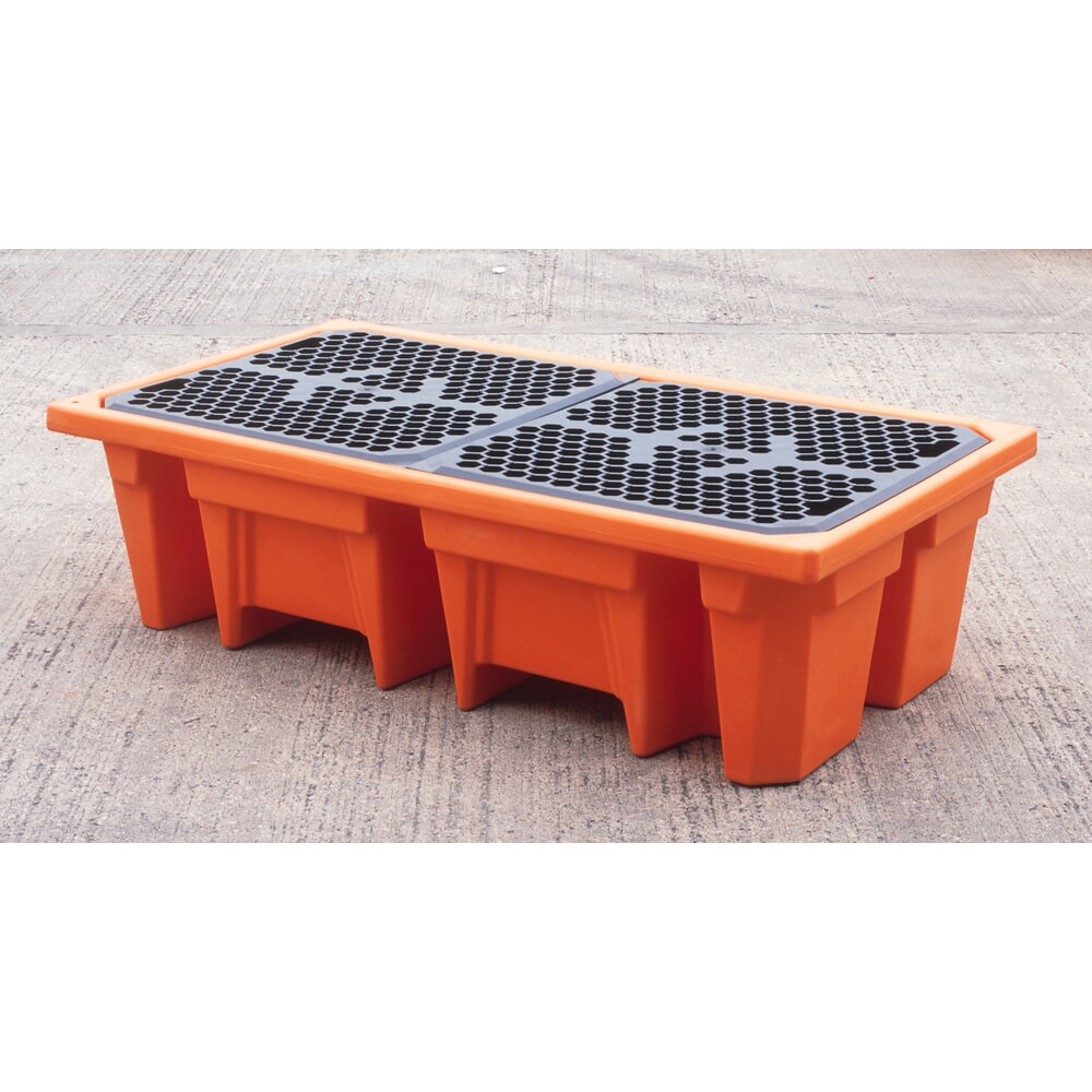 Kingspan® Auffangpalette für 2x 200-Liter-Fässer, Kapazität 240 Liter