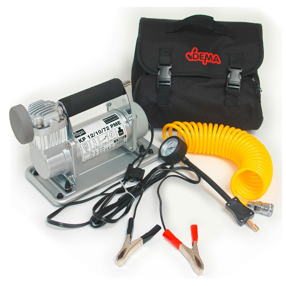 12-Volt-Kompressor, Arbeitsdruck max. 150 psi (10 bar), Schlauchlänge 3,3 m