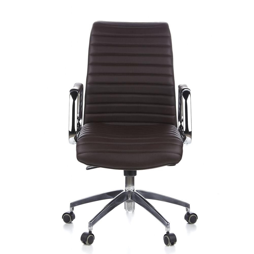 hjh OFFICE Bürostuhl / Chefsessel ASPERA 10 Leder, braun