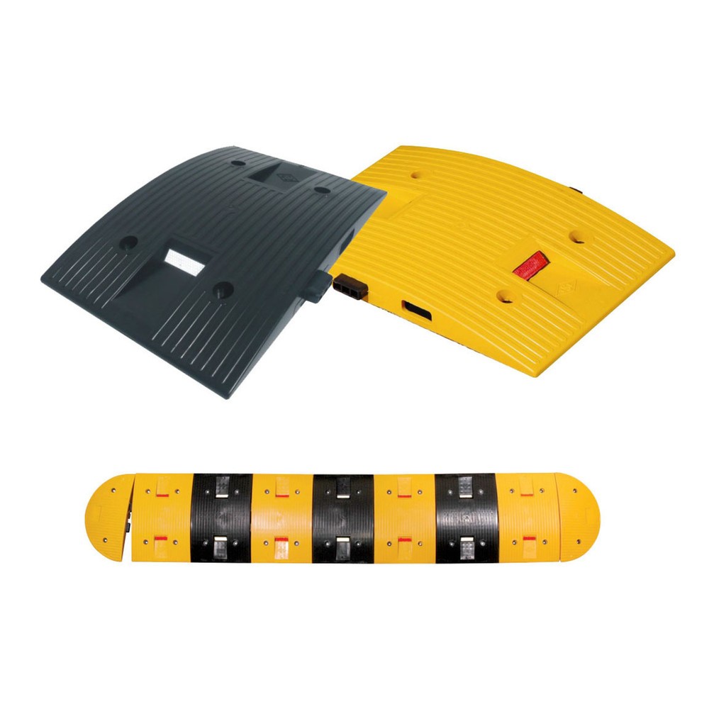 Temposchwelle aus PP, PVC-ummantelt, < 40 km/h, Grundelement, gelb